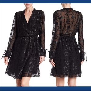 NEW‎ Joe Fresh Metallic Jacquard Dress Black Small